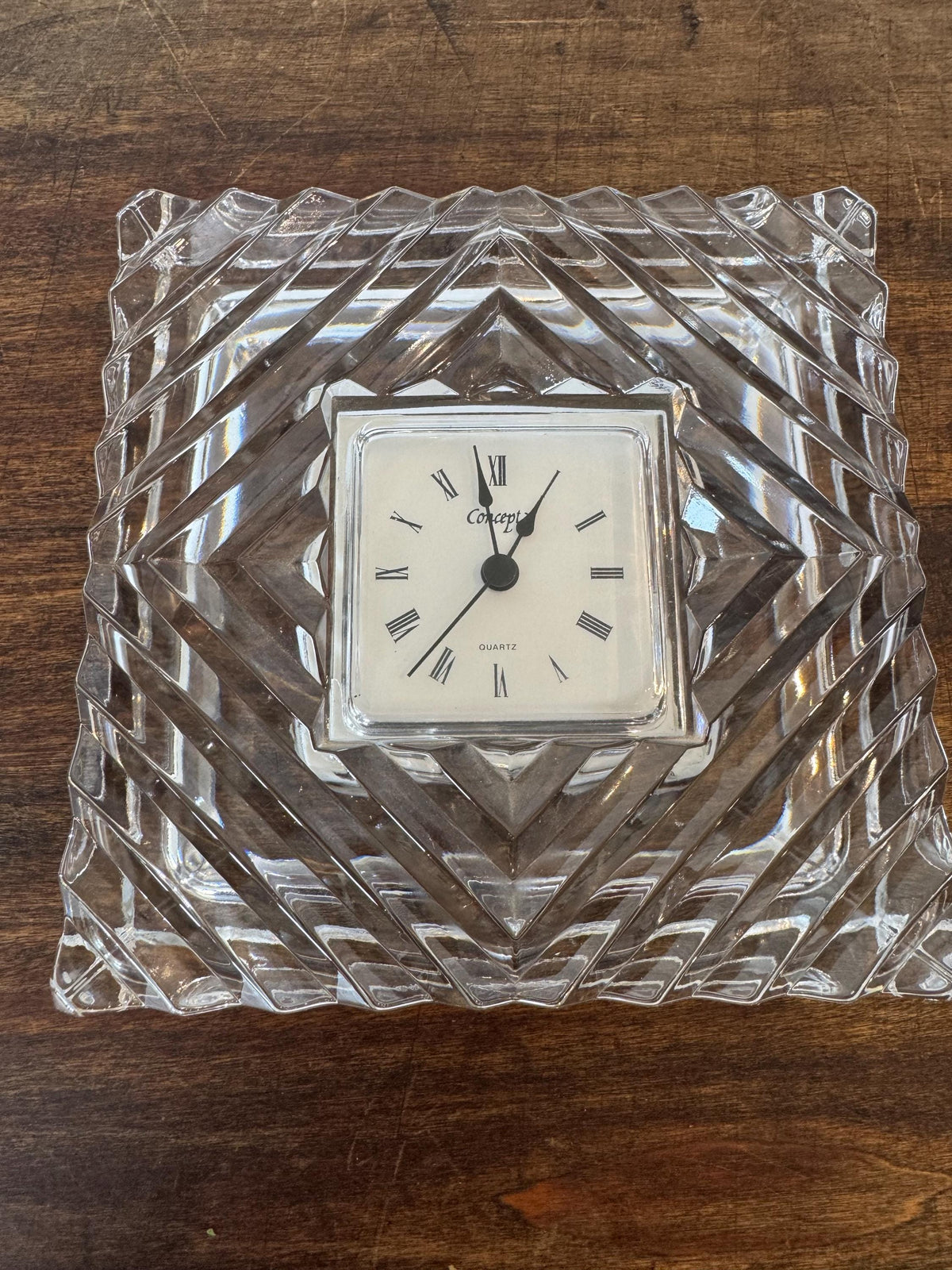 Horloge cristal France vintage