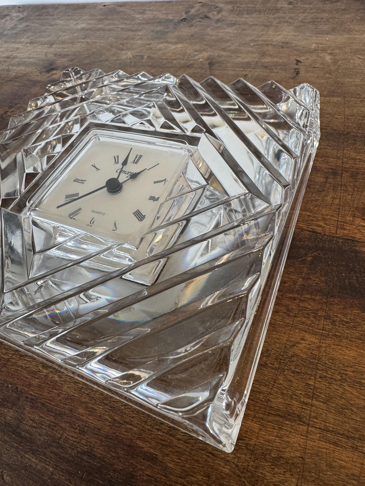 Horloge cristal France vintage