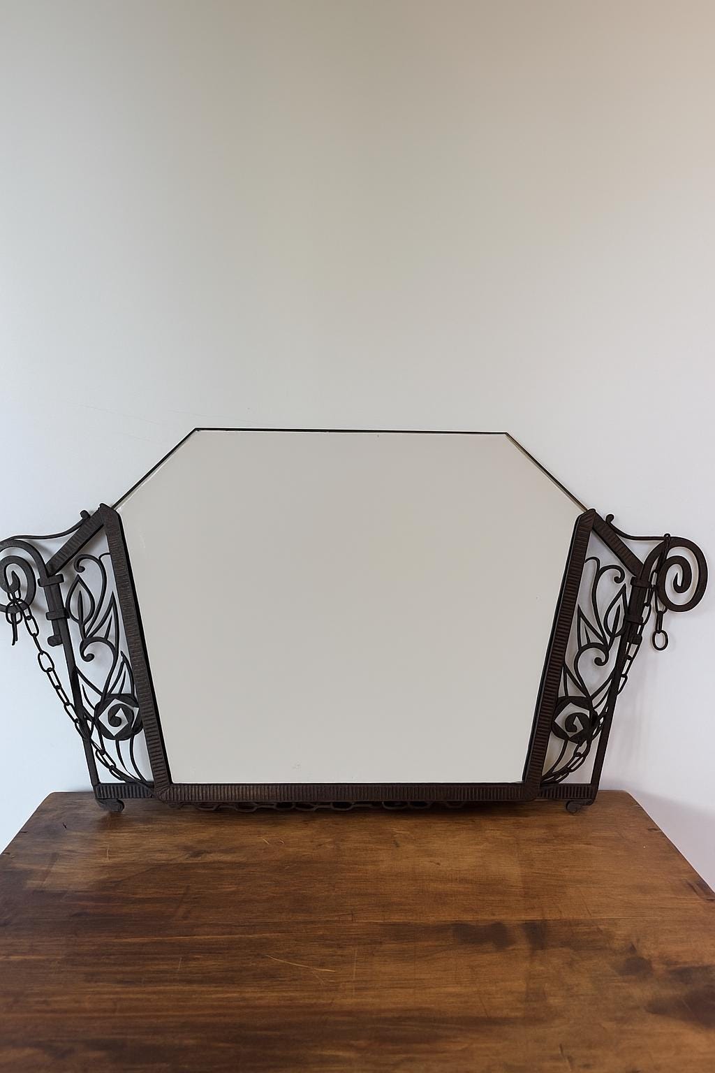 Miroir Art Déco fer forgé