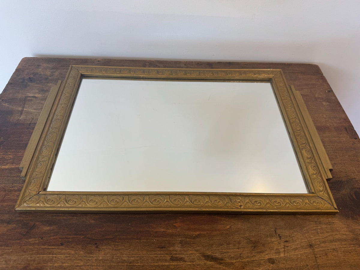 Miroir doré bois Art Déco