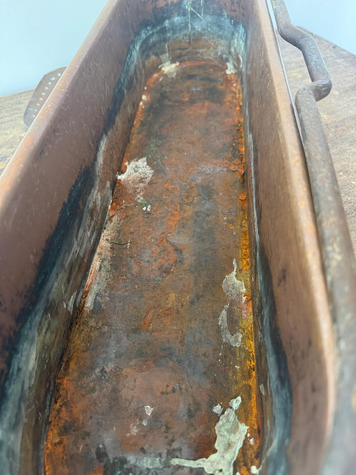 Ancienne poissonnière en cuivre