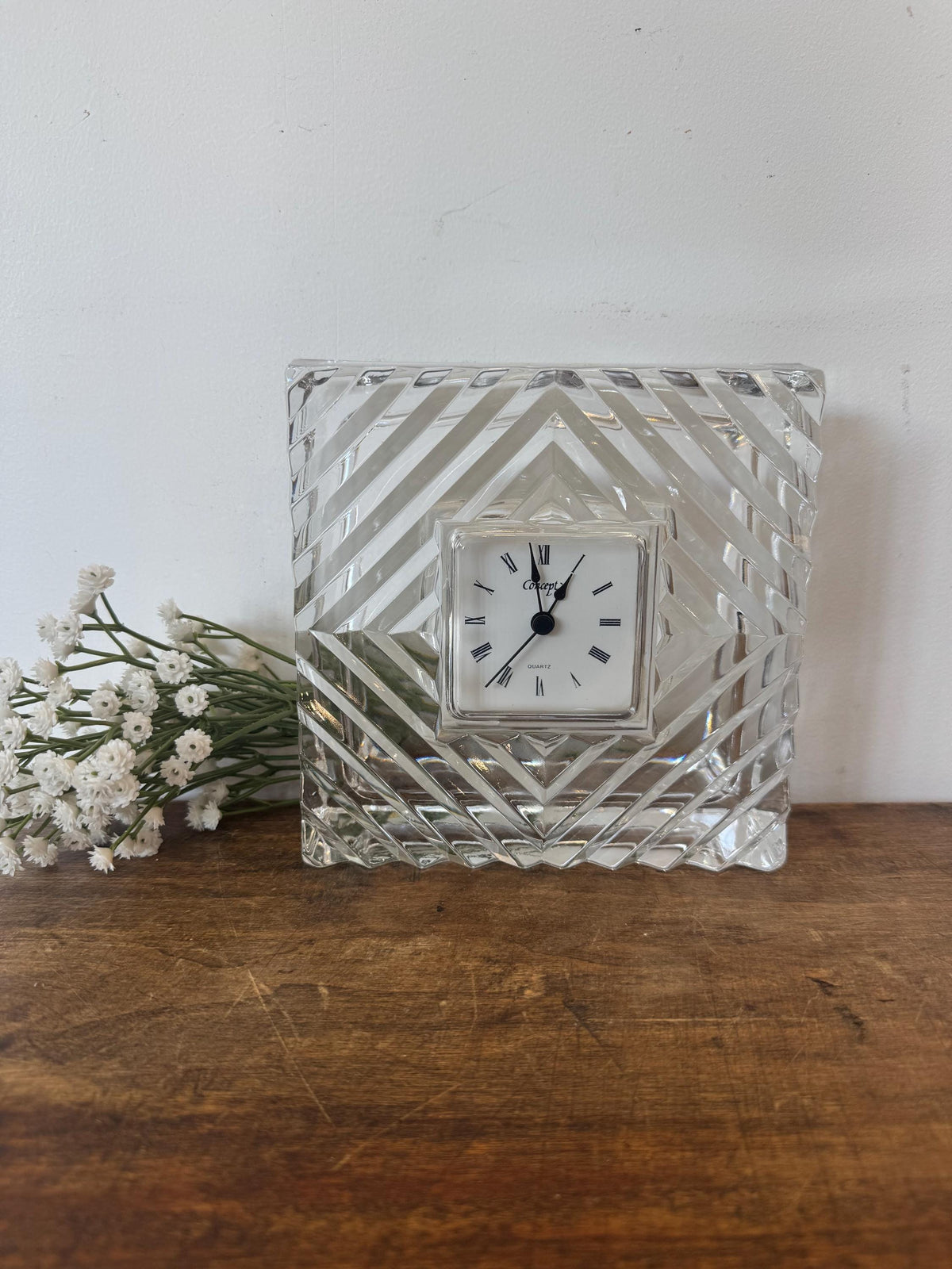 Horloge cristal France vintage