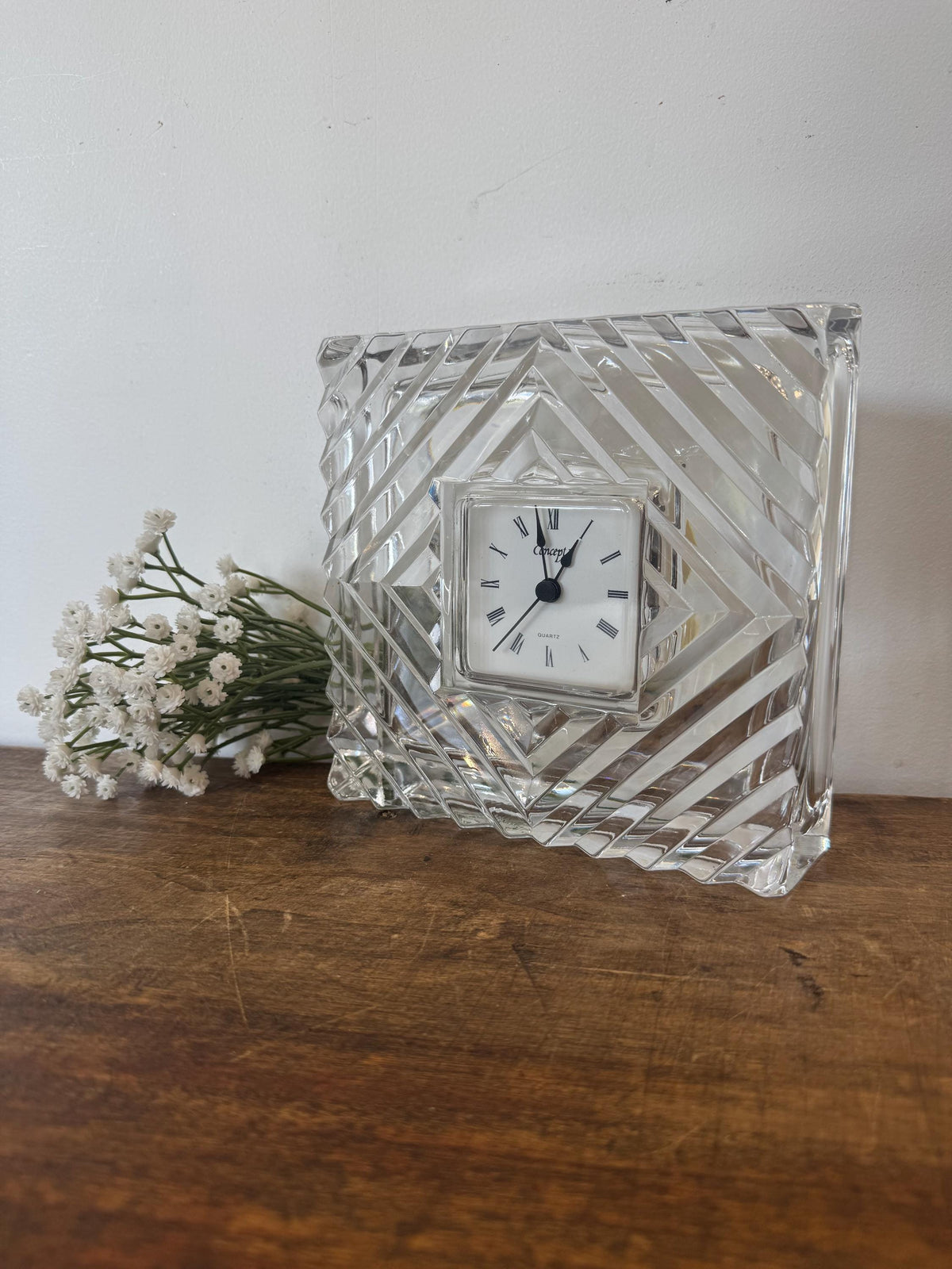 Horloge cristal France vintage