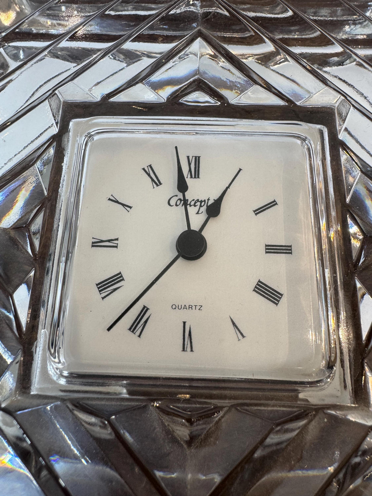 Horloge cristal France vintage
