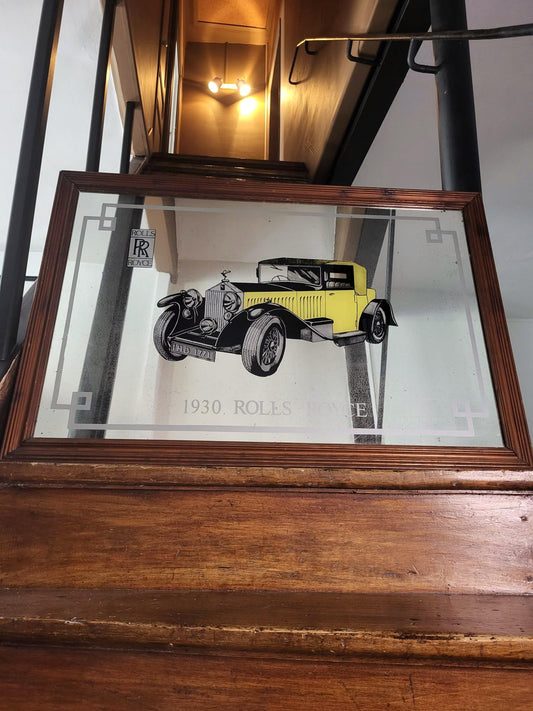 Miroir vintage pub Rolls Royce
