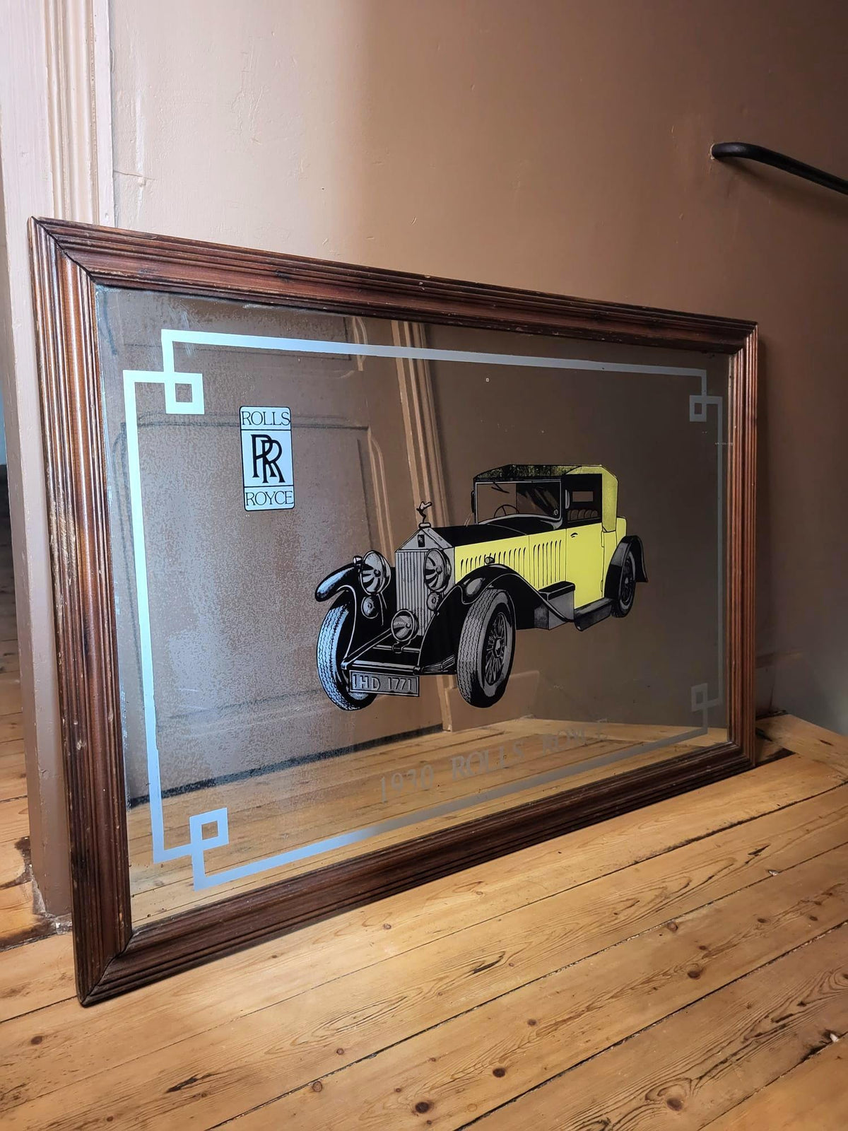 Miroir vintage pub Rolls Royce