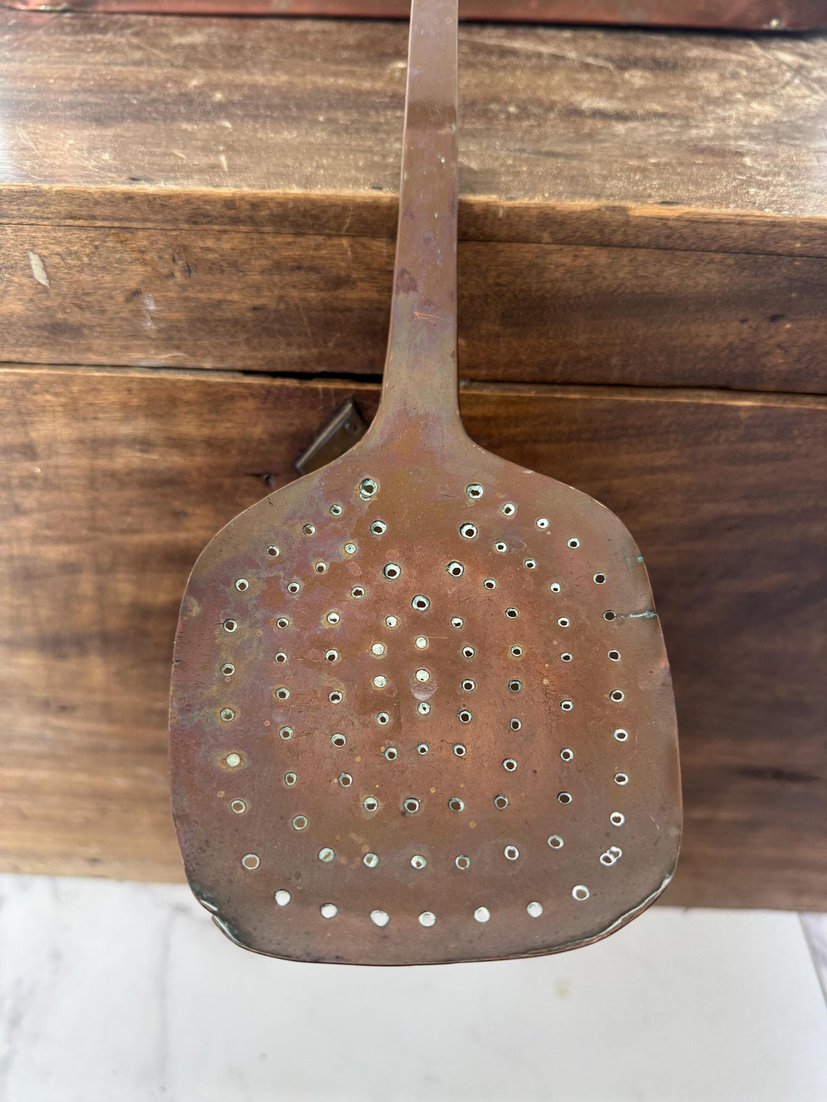 Ancienne poissonnière en cuivre