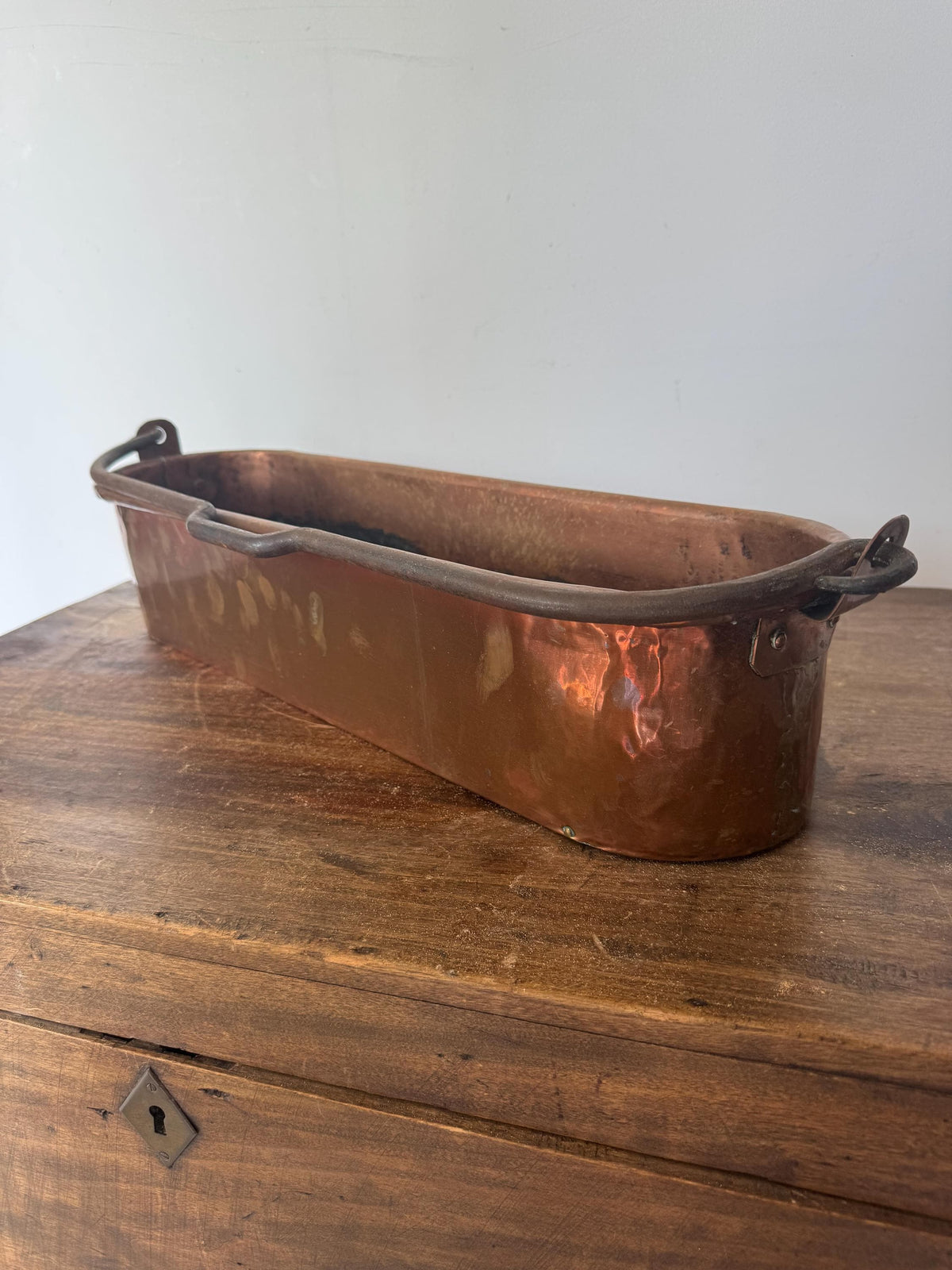 Ancienne poissonnière en cuivre