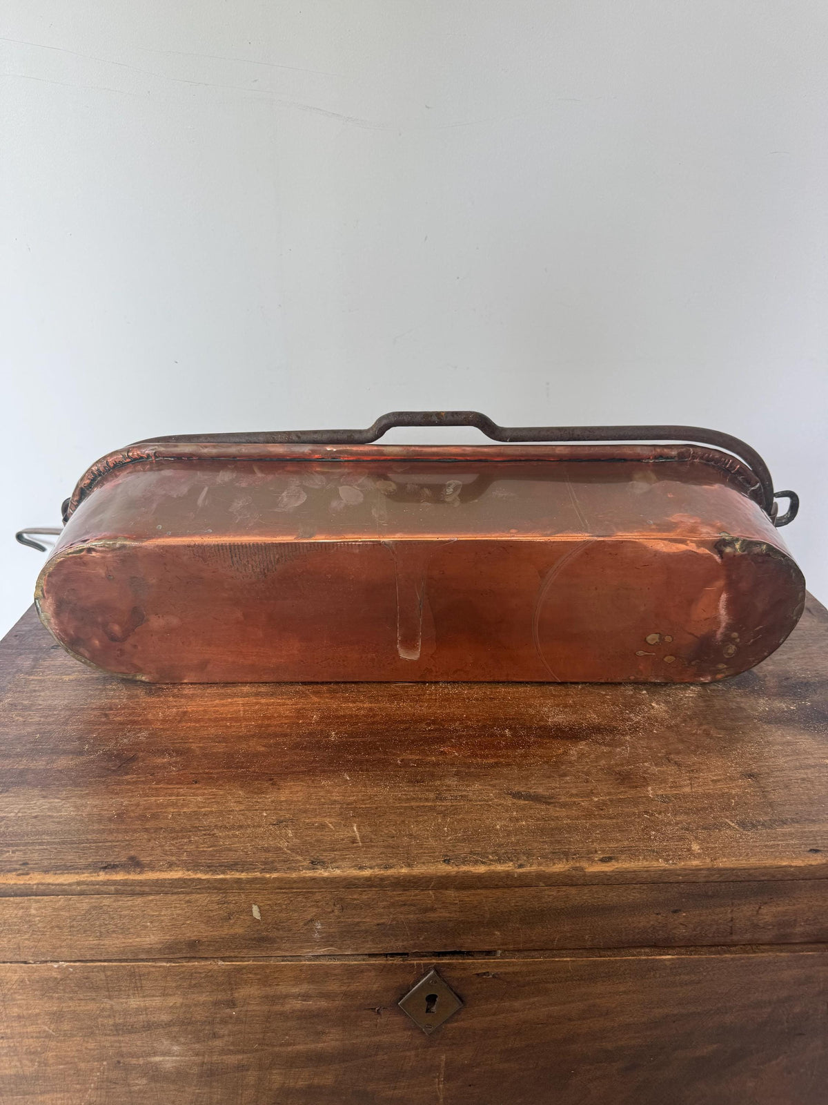 Ancienne poissonnière en cuivre