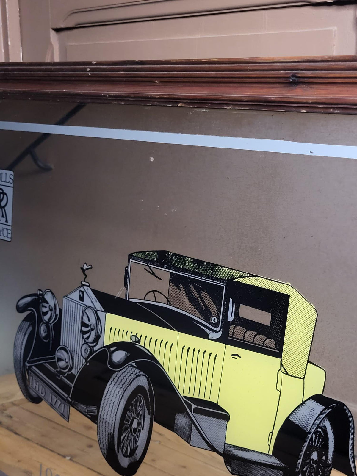 Miroir vintage pub Rolls Royce
