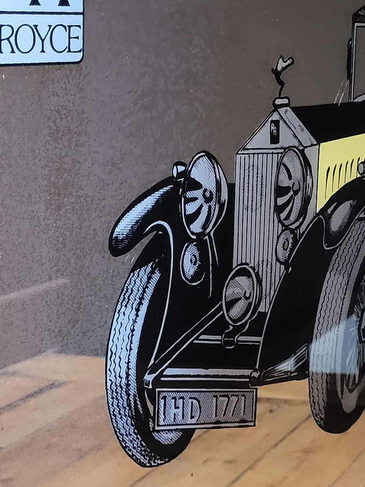 Miroir vintage pub Rolls Royce