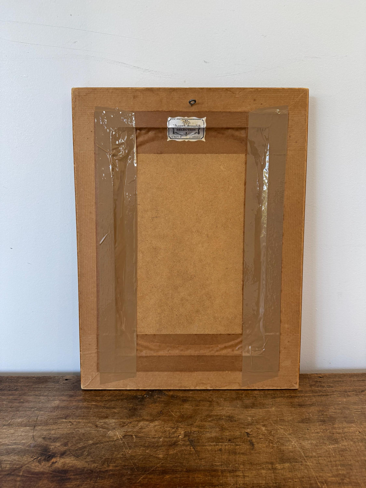 Miroir céramique bois vintage