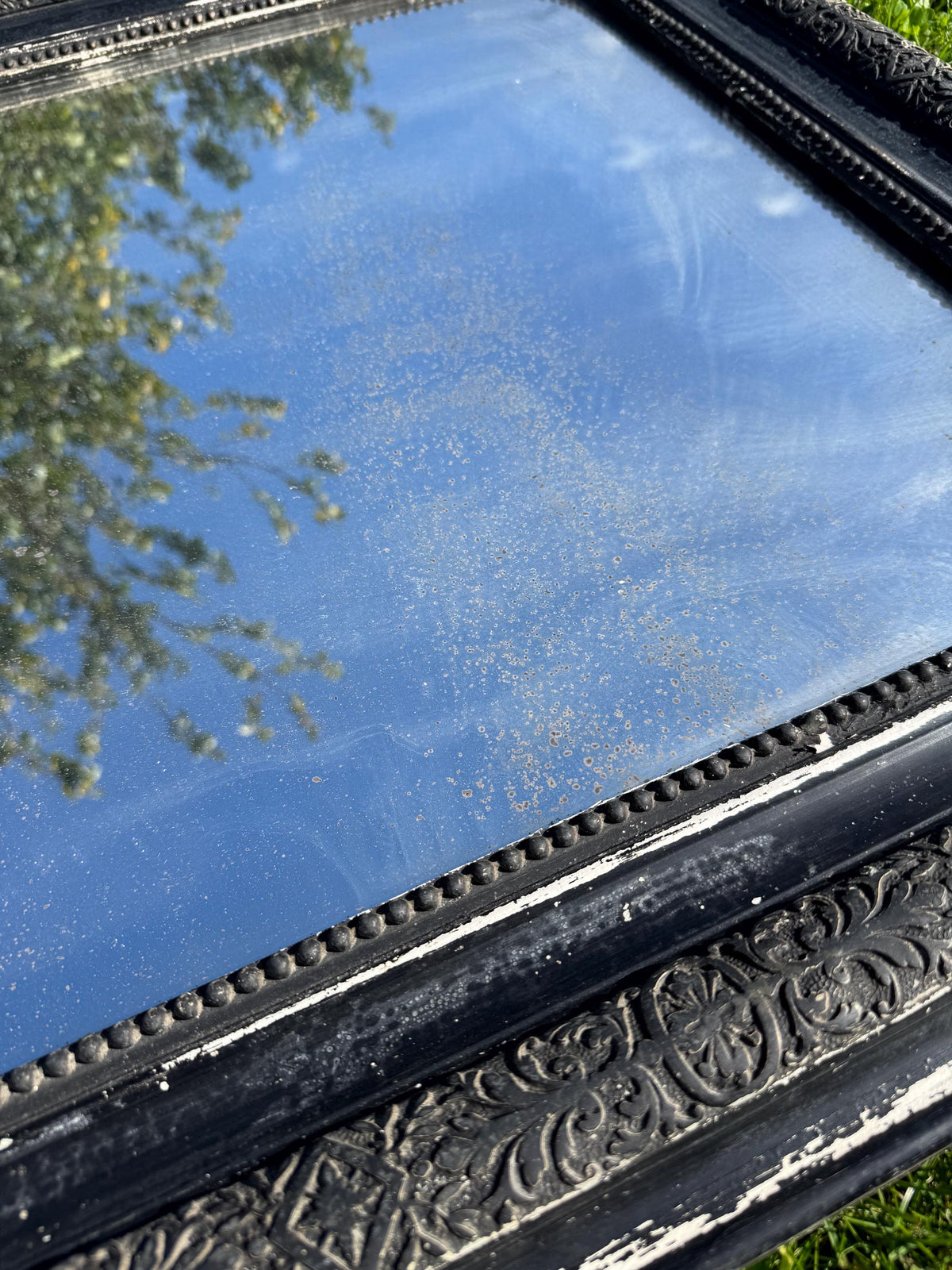 Miroir noir ancien Louis Philipe Style