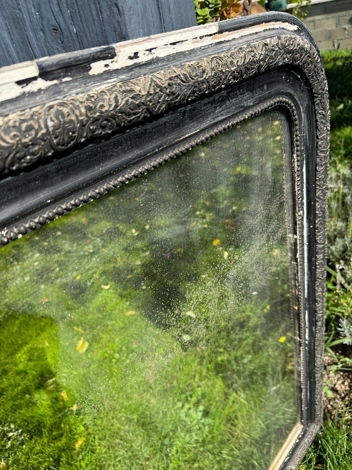 Miroir noir ancien Louis Philipe Style