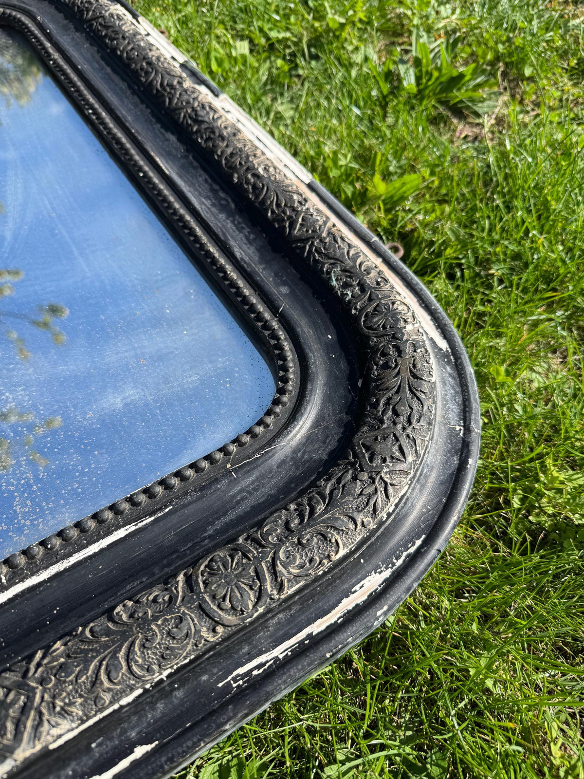 Miroir noir ancien Louis Philipe Style