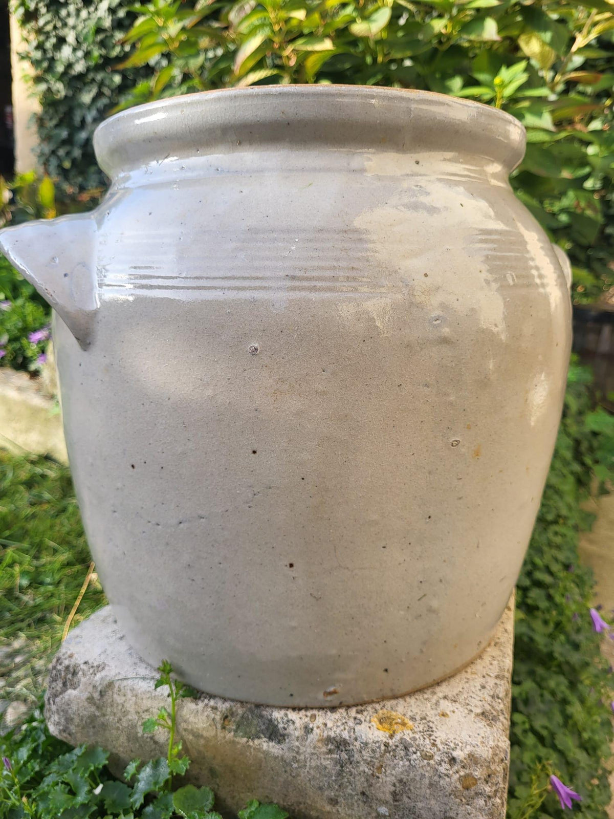 Ancien pot à confit pot en grès