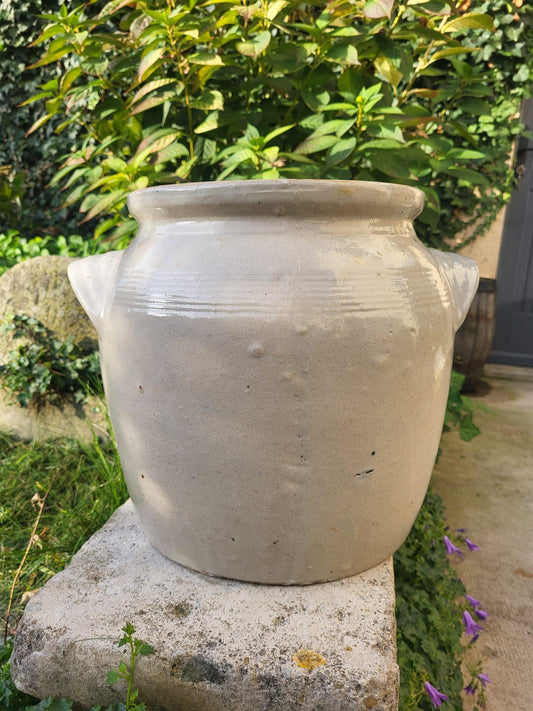 Ancien pot à confit pot en grès