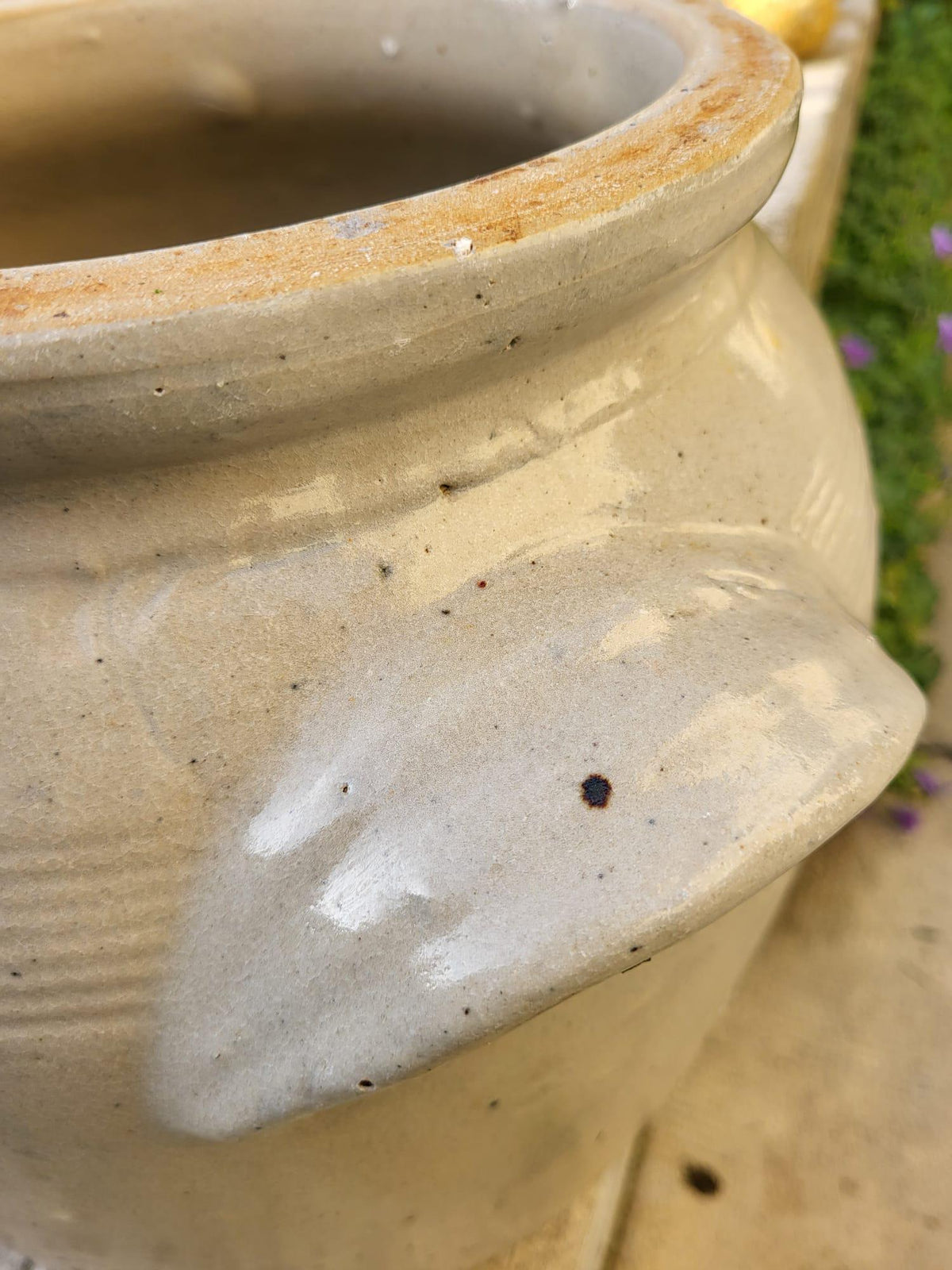 Ancien pot à confit pot en grès