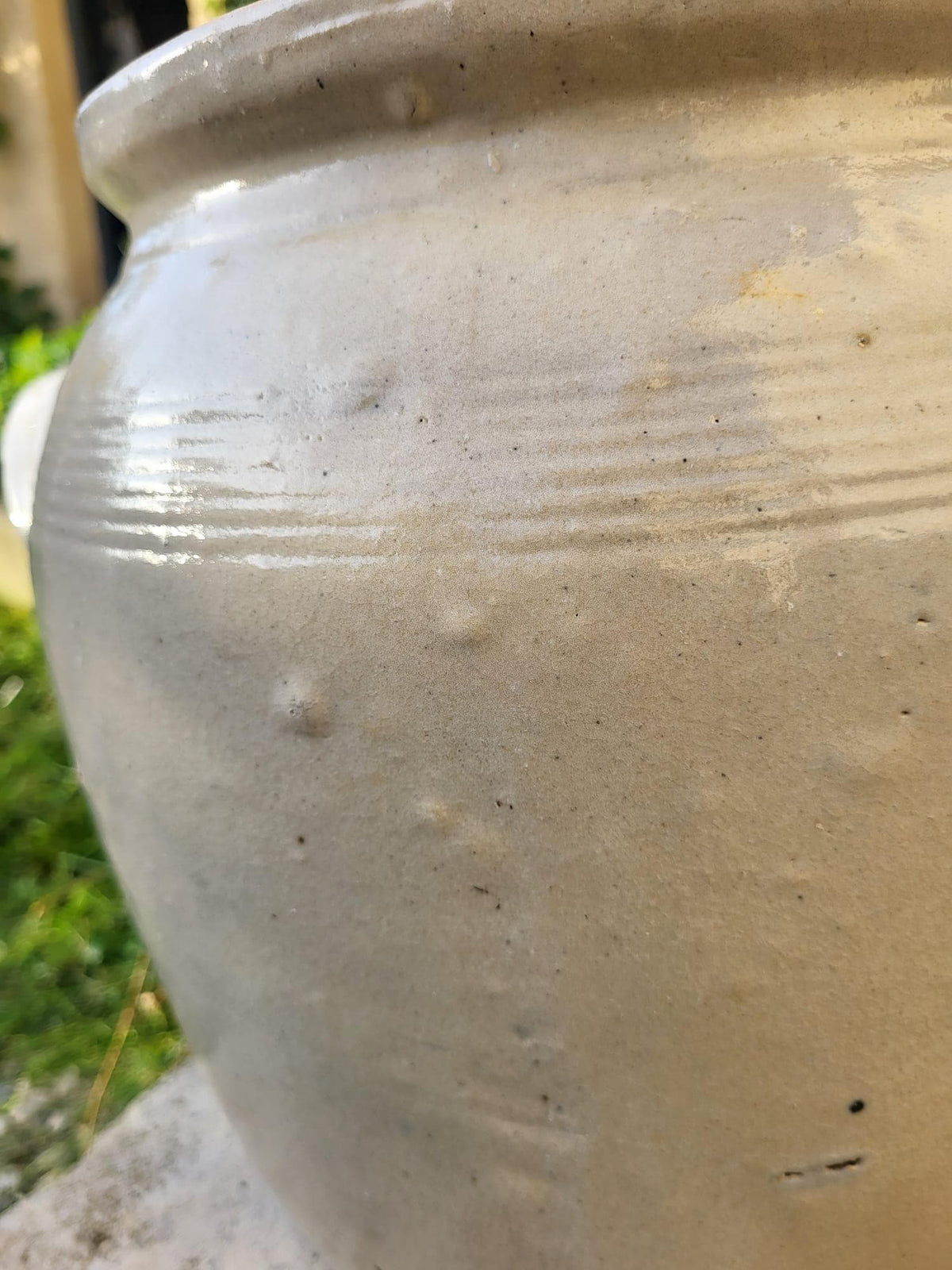 Ancien pot à confit pot en grès