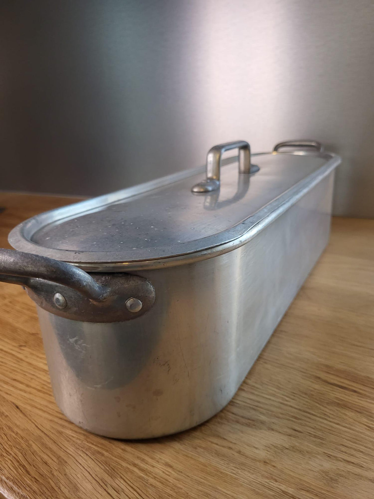 Poissonnière vintage en aluminium
