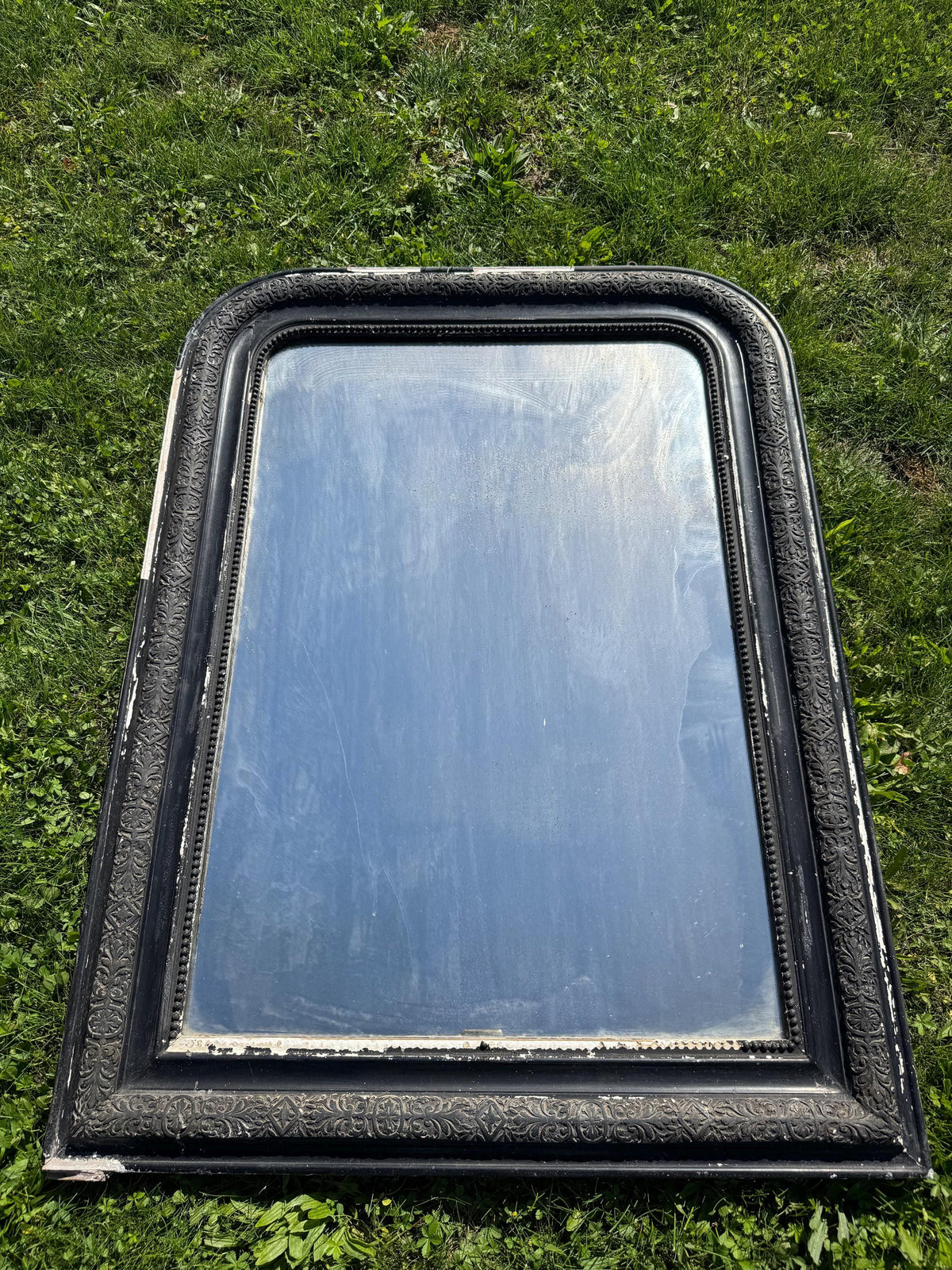 Miroir noir ancien Louis Philipe Style