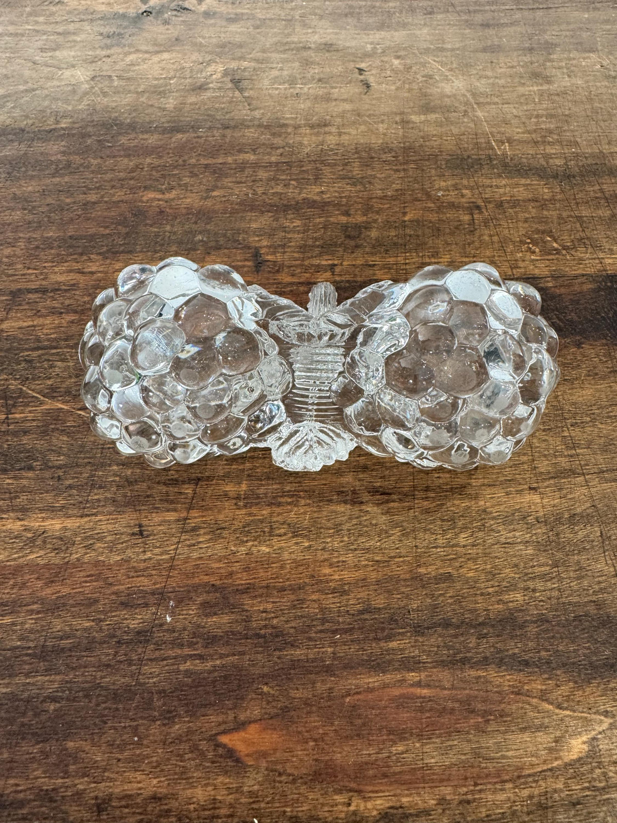 Salière poivrière verre ancienne
