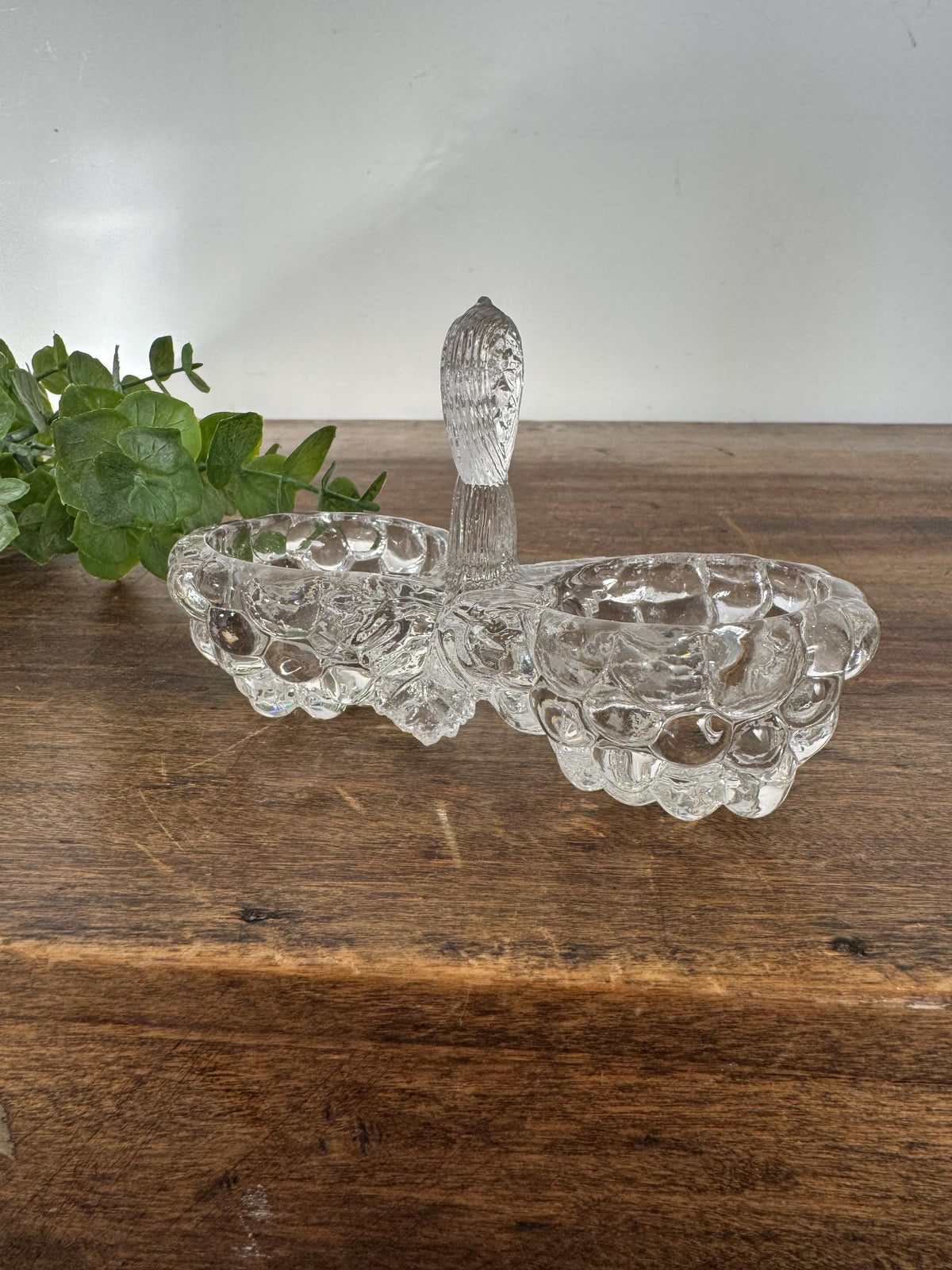 Salière poivrière verre ancienne