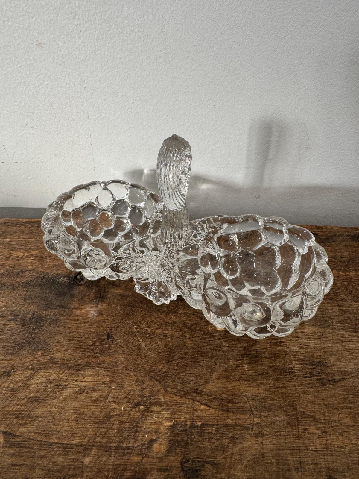 Salière poivrière verre ancienne