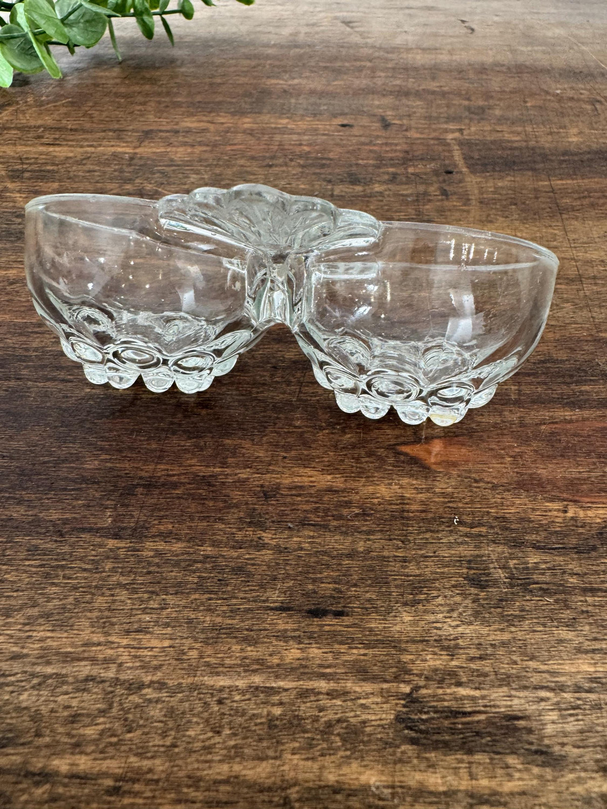 Salière poivrière verre vintage