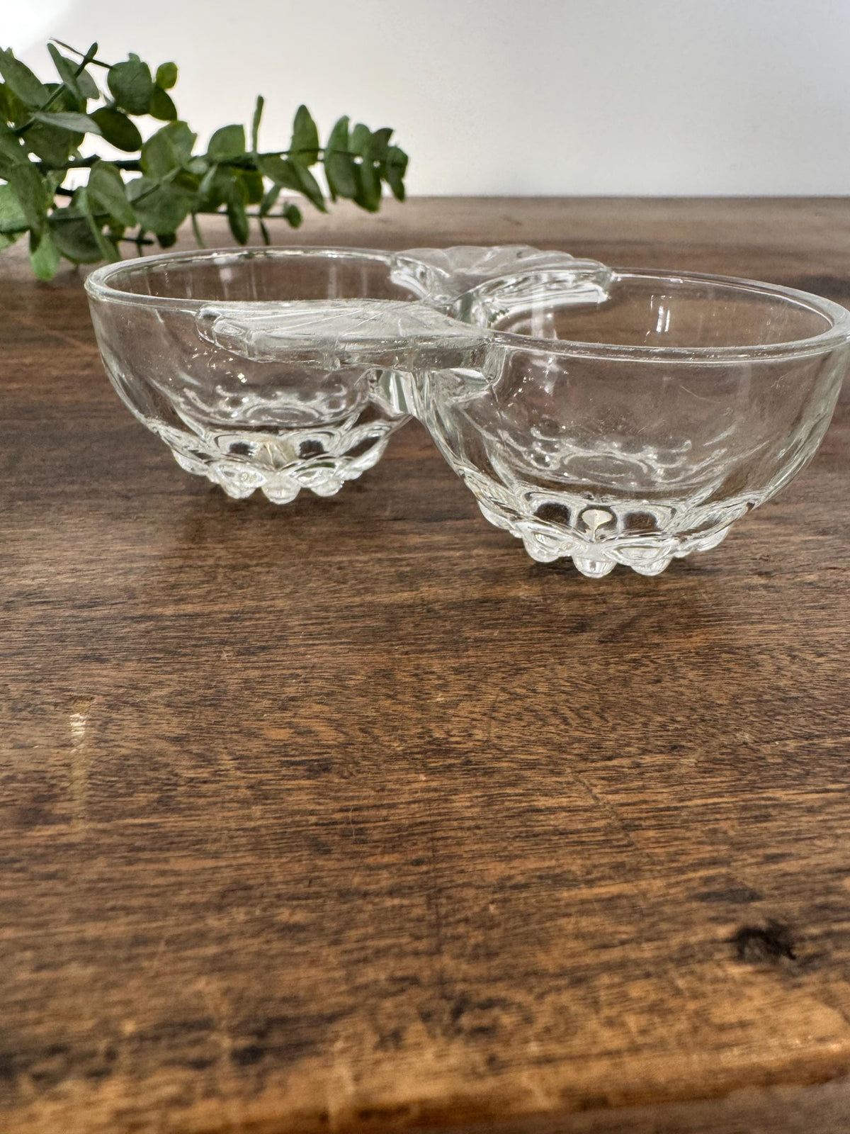 Salière poivrière verre vintage