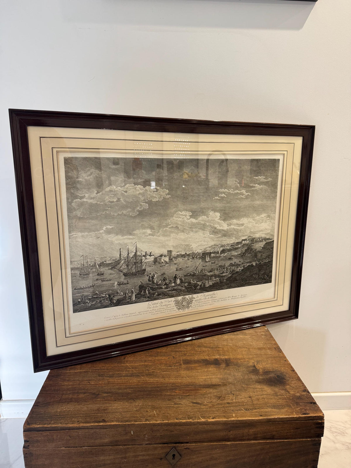 Tableau gravure l'entrée du Port de Marseille