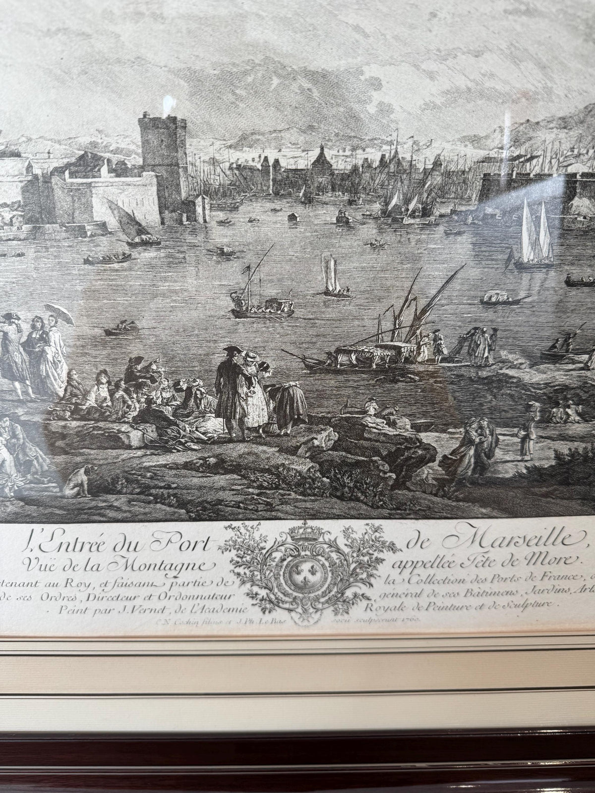 Tableau gravure l'entrée du Port de Marseille