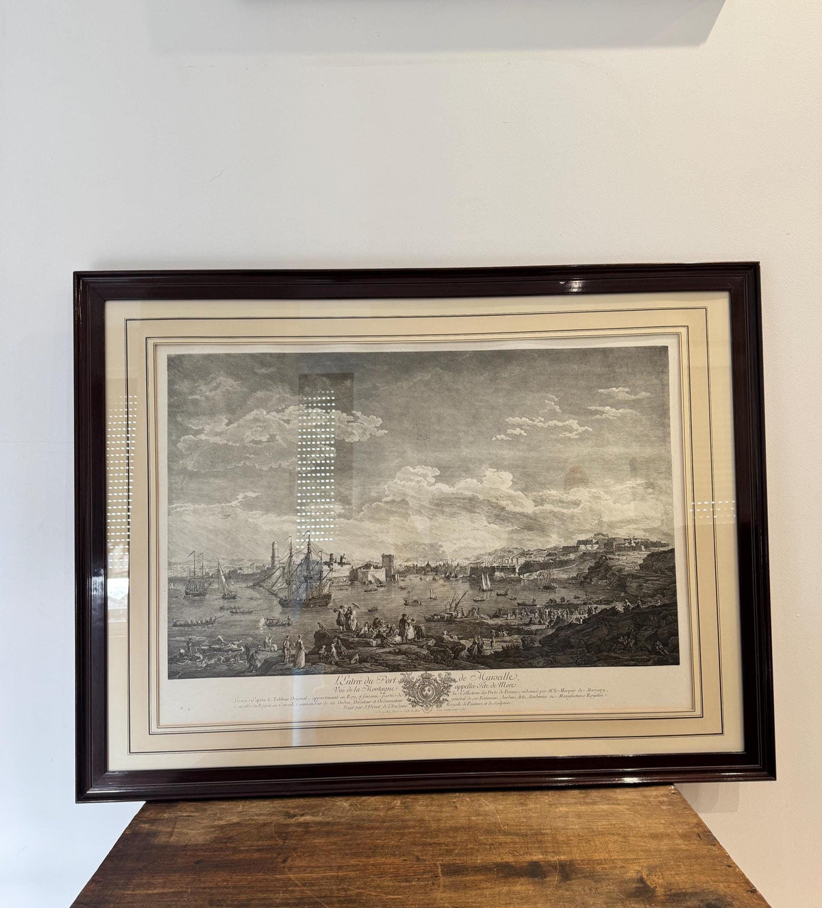 Tableau gravure l'entrée du Port de Marseille