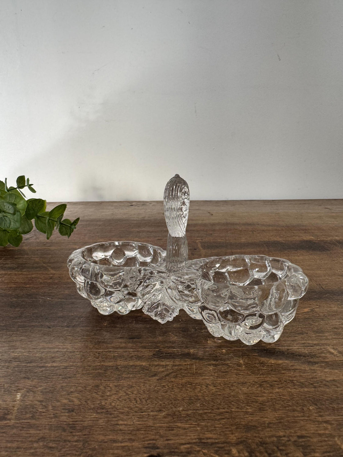 Salière poivrière verre ancienne