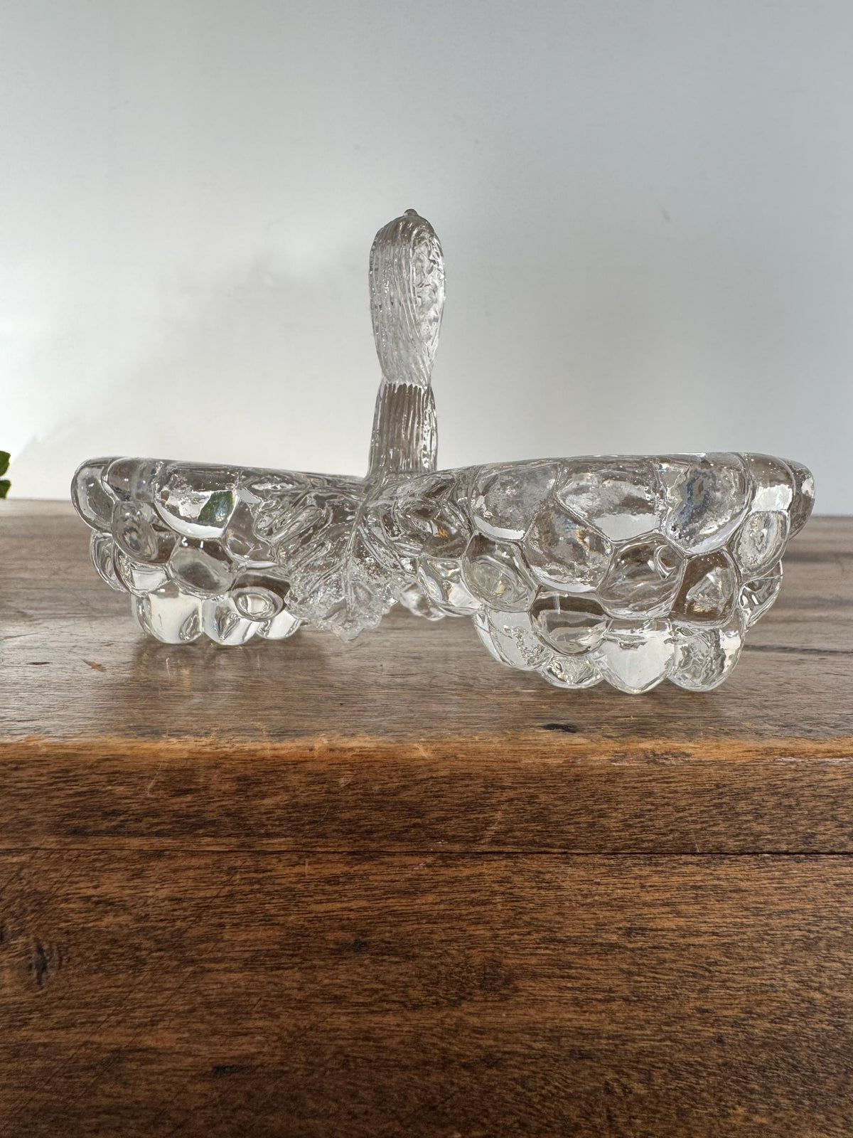 Salière poivrière verre ancienne