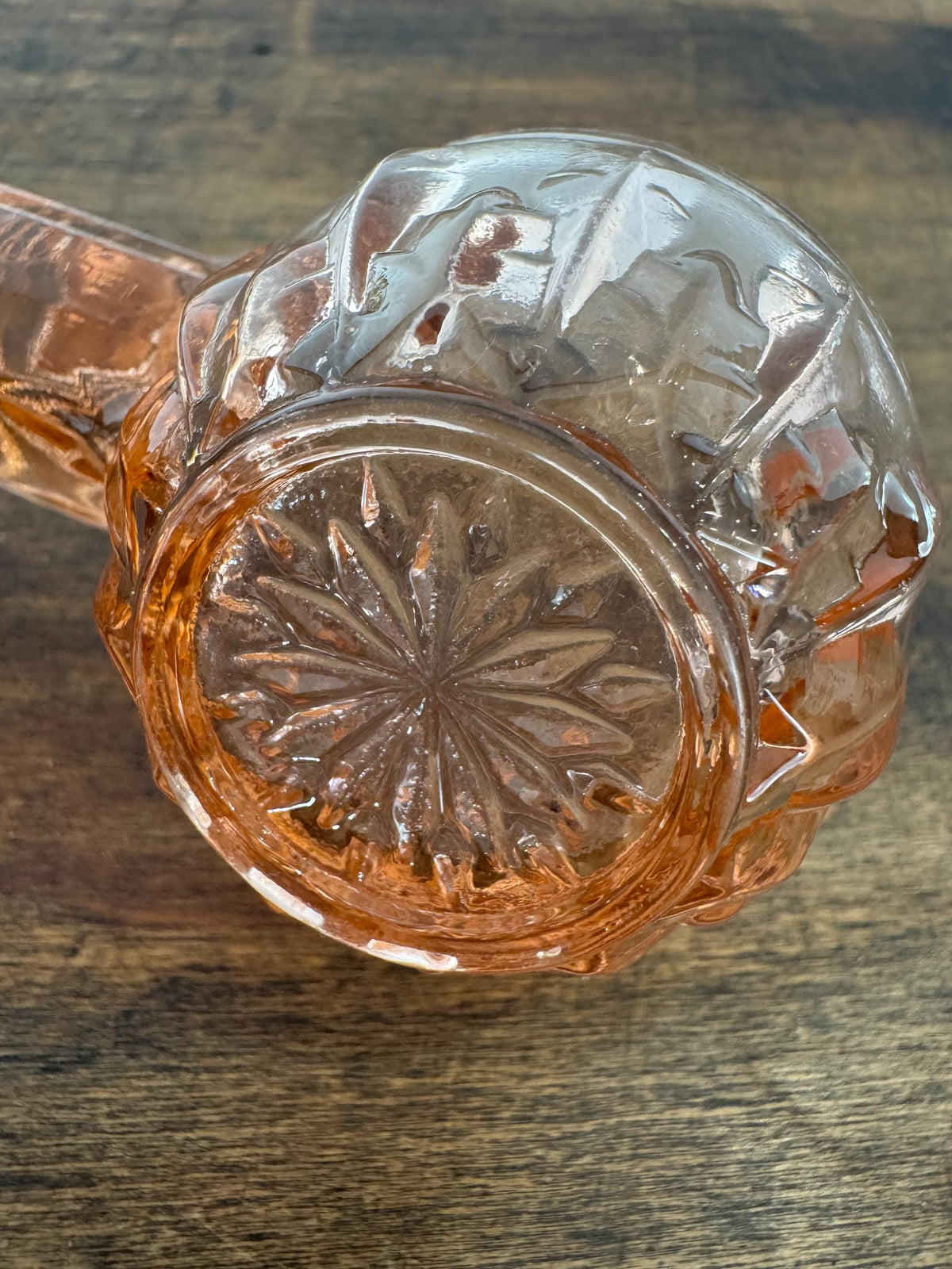 Salière poivrière verre rose vintage