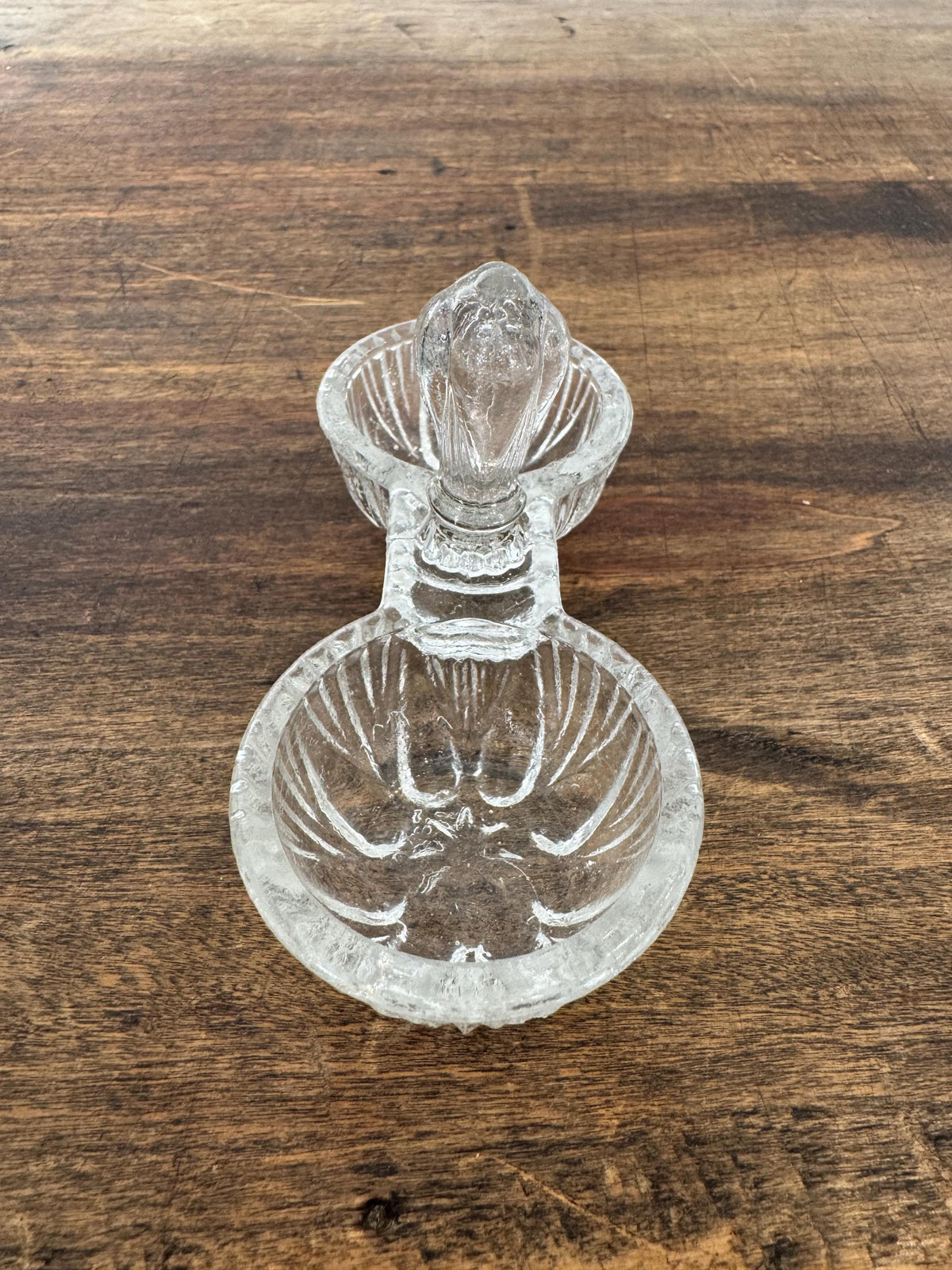 Salière poivrière verre ancienne