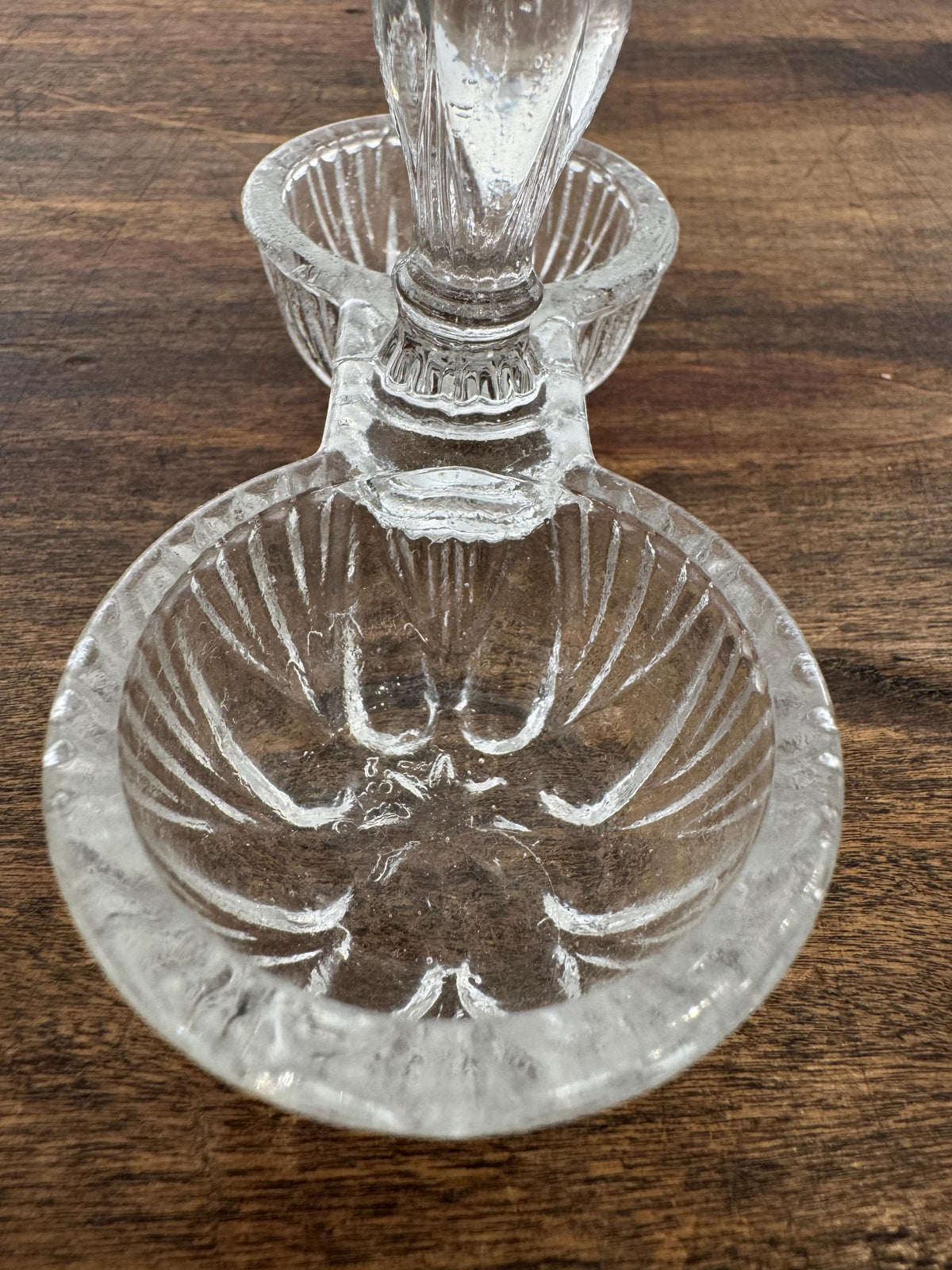 Salière poivrière verre ancienne