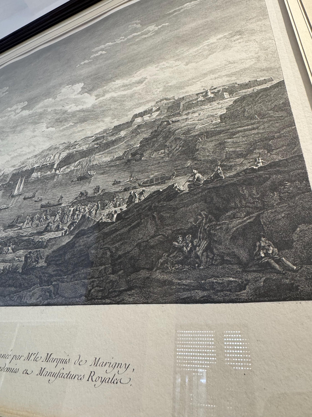 Tableau gravure l'entrée du Port de Marseille