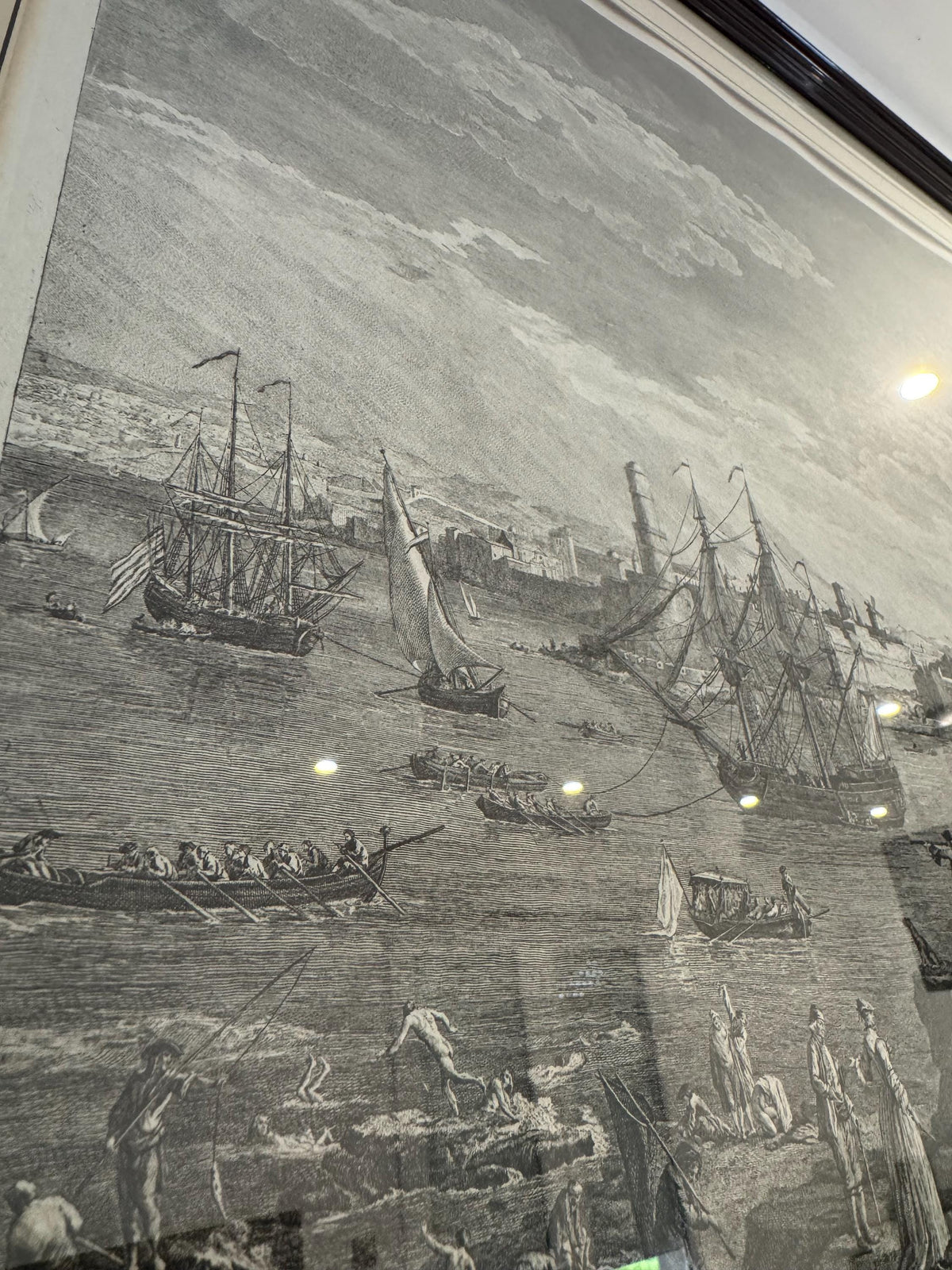 Tableau gravure l'entrée du Port de Marseille