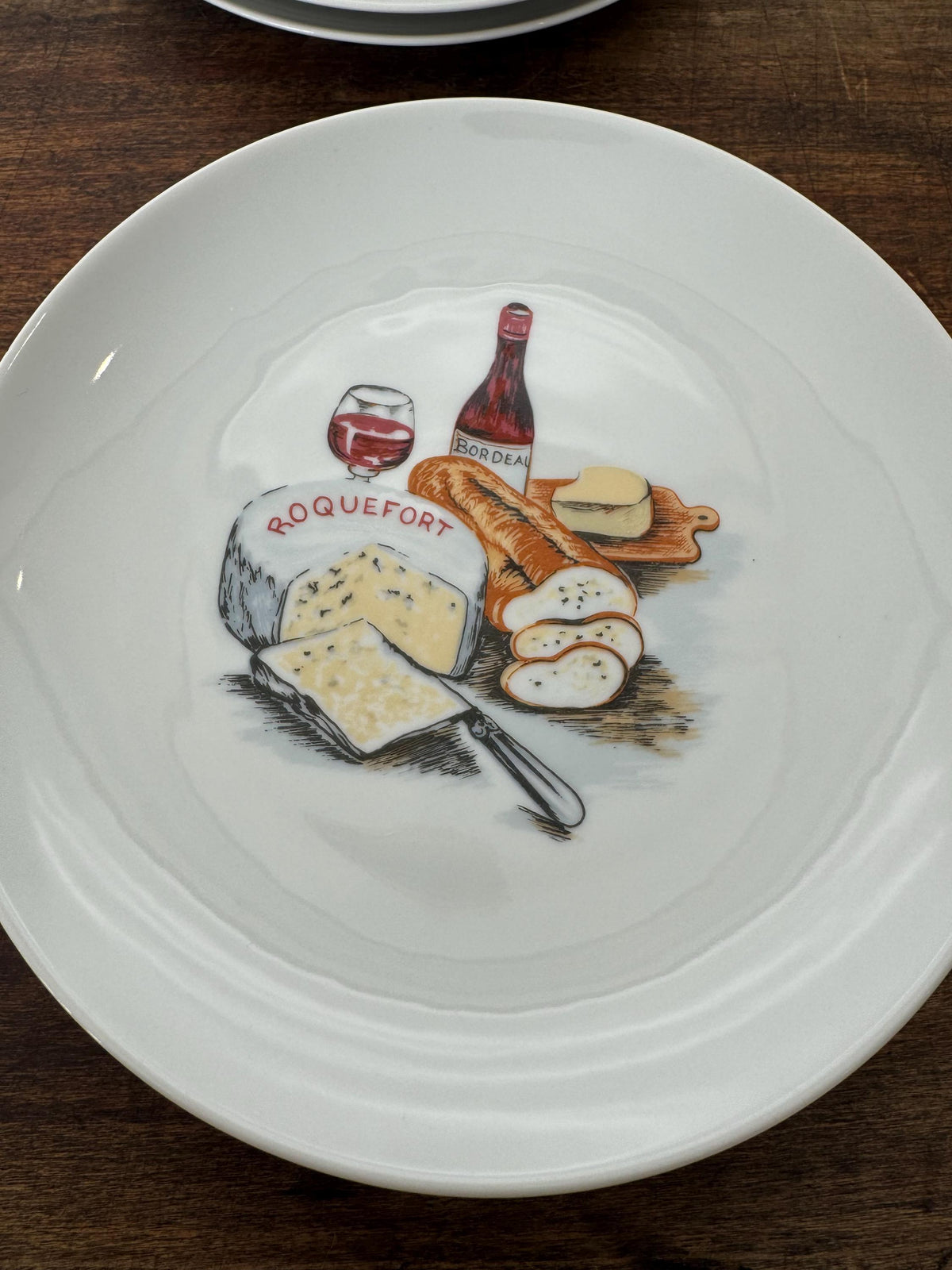 Assiettes à fromages porcelaine