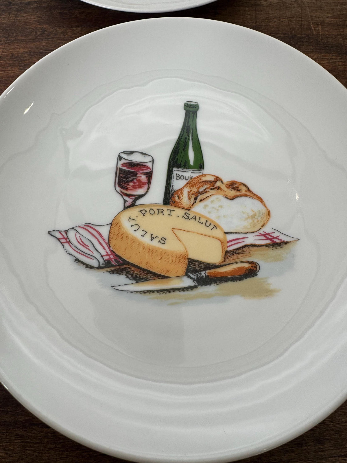 Assiettes à fromages porcelaine