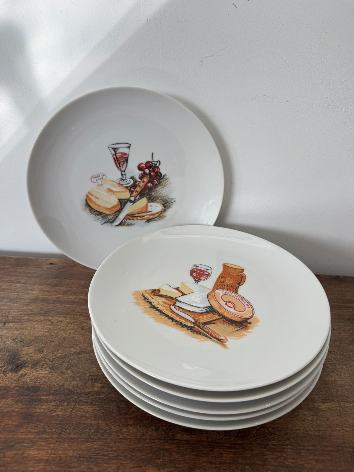Assiettes à fromages porcelaine