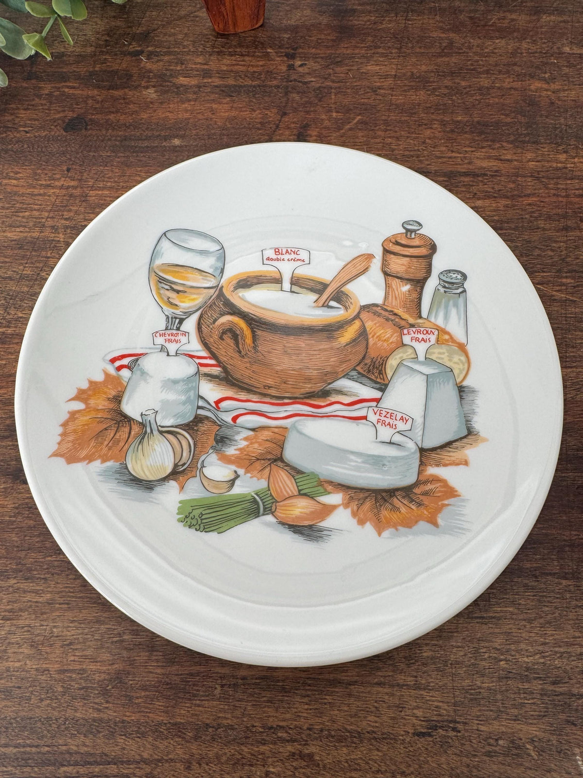 Assiettes à fromages porcelaine