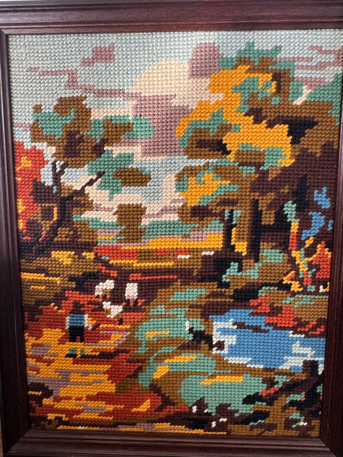 Tableau canevas paysage automne vintage