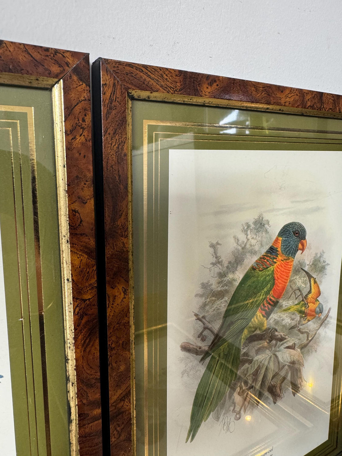 Tableau oiseaux vintage