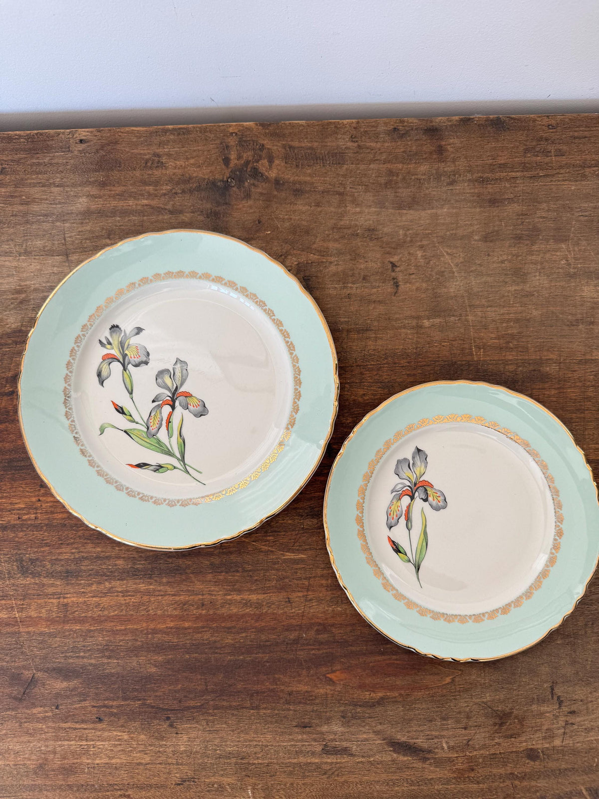 Assiettes porcelaine française Fleurs