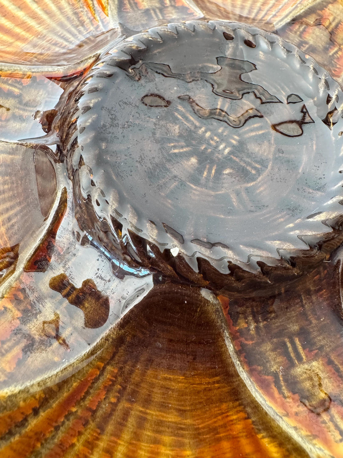 Assiettes à huitres barbotine française Longchamp