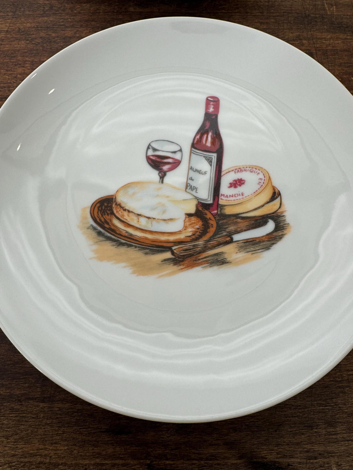 Assiettes à fromages porcelaine