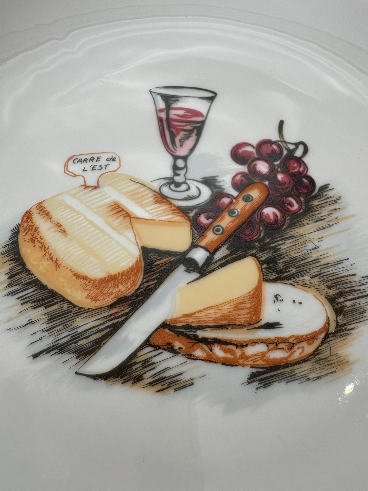 Assiettes à fromages porcelaine